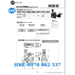 Van thuỷ lực bàn nâng EF-02 GPY/2A