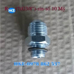 Rắc co thuỷ lực Ren 17 thẳng dùng sin G3/8''-số 10 Mỹ (7/8=22mm)