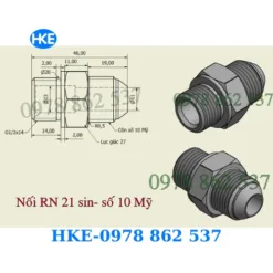 Rắc co thuỷ lực Ren 21-số 10 Mỹ