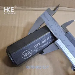 Van 1 chiều thủy lực CIT-06 ren 27mm, lưu lượng 100 L/phút, chịu áp 315 bar. HKE Hydraulic