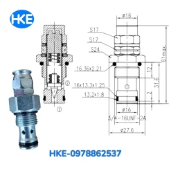 van chỉnh áp cartridge RV-02-Y1