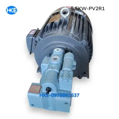 Mô tơ 3 pha 5.5kW cốt âm 19mm Lắp Bơm lá áp cao PV2R1 tại HKE Hydraulic