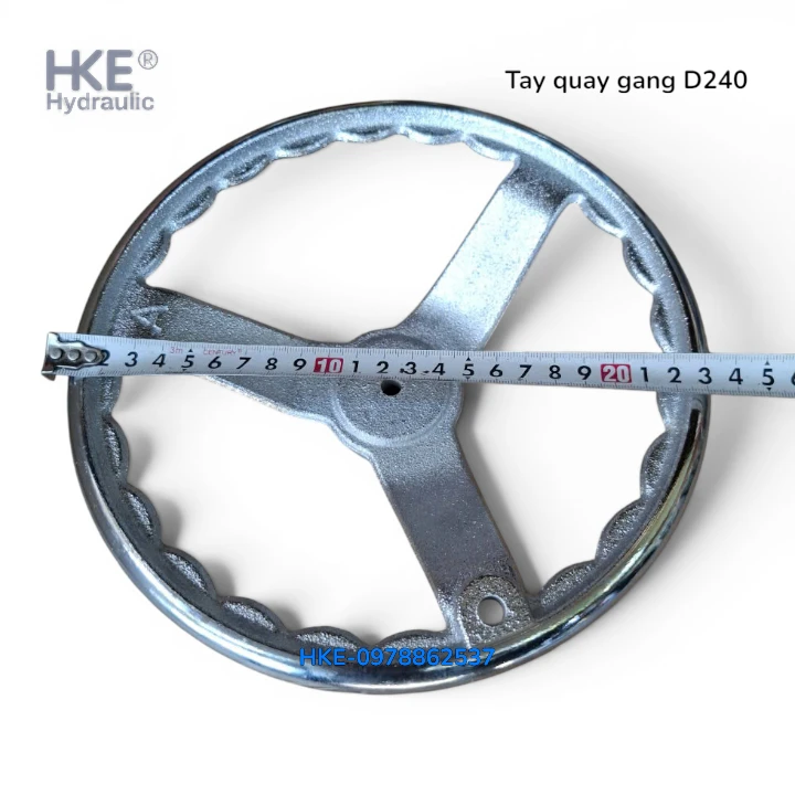 Tay Quay Gang D240 (240mm) Vô Lăng Máy Tiện Mạ Crom - HKE hydraulic