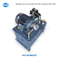 Bộ Nguồn Thủy Lực 25L 3 Pha 380V 1.5kW (2HP) Cho Bàn Lật Máy Đá - HKE Hydraulic