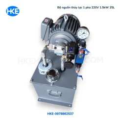 Bộ nguồn thủy lực 1 pha 220V 1.5kW 25L – Bơm nhông GPY-F4R áp 14MPA - HKE hydraulic