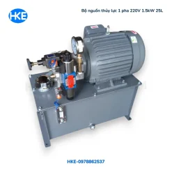 Bộ nguồn thủy lực 1 pha 220V 1.5kW 25L – Bơm nhông GPY-F4R áp 14MPA - HKE hydraulic