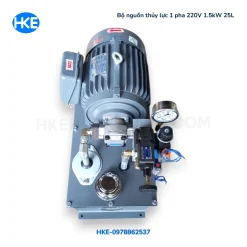 Bộ nguồn thủy lực 1 pha 220V 1.5kW 25L – Bơm nhông GPY-F4R áp 14MPA - HKE hydraulic
