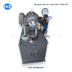 Bộ nguồn thủy lực 1 pha 220V 1.5kW 25L – Bơm nhông GPY-F4R áp 14MPA - HKE hydraulic
