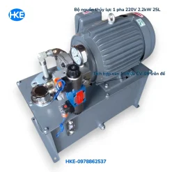 Bộ nguồn thủy lực 1 pha 220V 2.2kW 25L – Bơm GPY-F6R áp 140 bar chính hãng HKE hydraulic