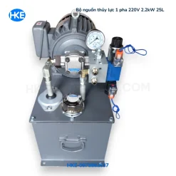 Bộ nguồn thủy lực 1 pha 220V 2.2kW 25L – Bơm GPY-F6R áp 140 bar chính hãng HKE hydraulic