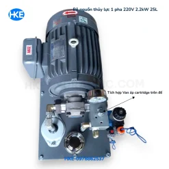 Bộ nguồn thủy lực 1 pha 220V 2.2kW 25L – Bơm GPY-F6R áp 140 bar chính hãng HKE hydraulic