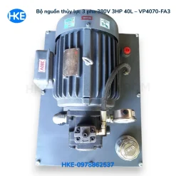 Bộ nguồn thủy lực 3 pha 380V 3HP 40L – VP4070-FA3 áp 70bar chính hãng HKE hydraulic