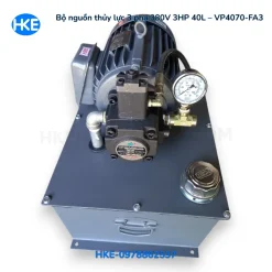 Bộ nguồn thủy lực 3 pha 380V 3HP 40L – VP4070-FA3 áp 70bar chính hãng HKE hydraulic