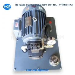 Bộ nguồn thủy lực 3 pha 380V 3HP 40L – VP4070-FA3 áp 70bar chính hãng HKE hydraulic