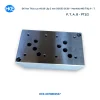 Đế van thủy lực NG10 lắp 2 van DSG03 3C60 manifold nối tiếp P van 1 nối T van 2 HKE Hydraulic