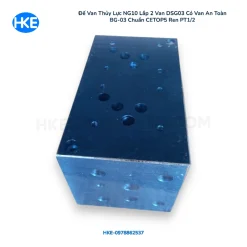 Mặt trên đế van thủy lực NG10 chuẩn CETOP5 lắp van DSG03 - HKE hydraulic