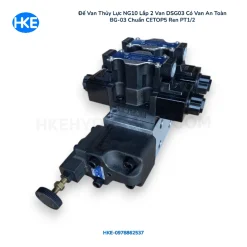 Đế van thủy lực NG10 tích hợp van an toàn BG03 dùng cho bộ nguồn thủy lực