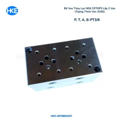 Đế Van Thủy Lực NG6 Lắp 2 Van DSG01 DSG02 | HKE Hydraulic