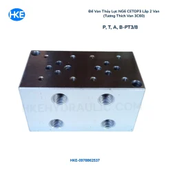 Đế Van Thủy Lực NG6 Lắp 2 Van DSG01 DSG02 | HKE Hydraulic