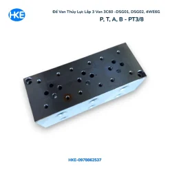 Đế Van Thủy Lực NG6 CETOP3 Lắp 3 Van DSG01 DSG02