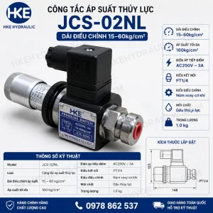 Công Tắc Áp Suất thuỷ lực JCS-02NL 15–60kg/cm² | HKE Hydraulic
