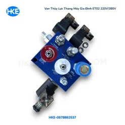 Cụm van thang máy thủy lực ET02 tích hợp van điện từ và van giữ áp