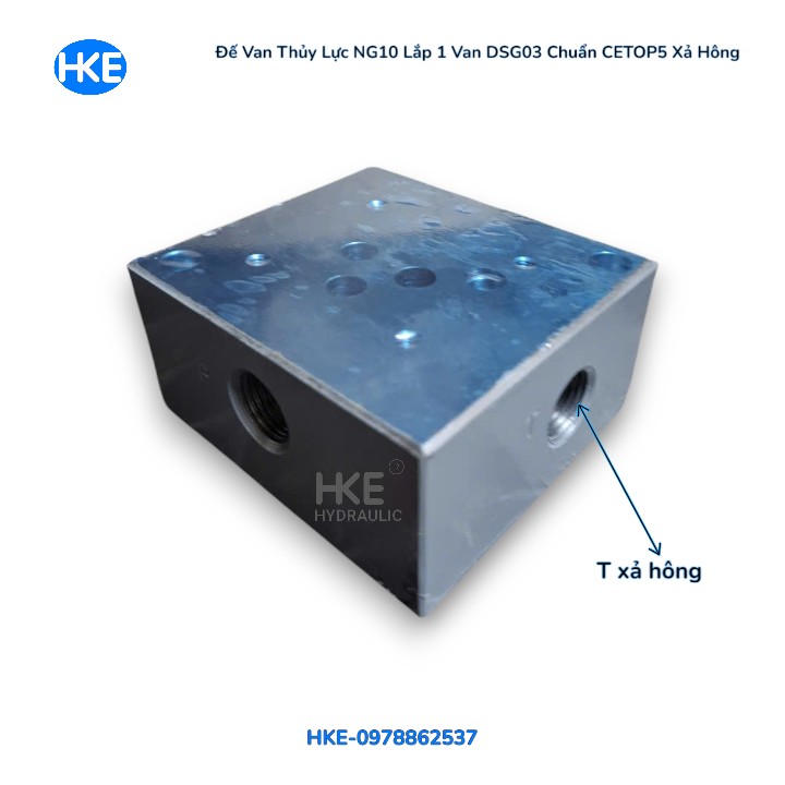 Manifold thủy lực NG10 xả hông ren PT1/2