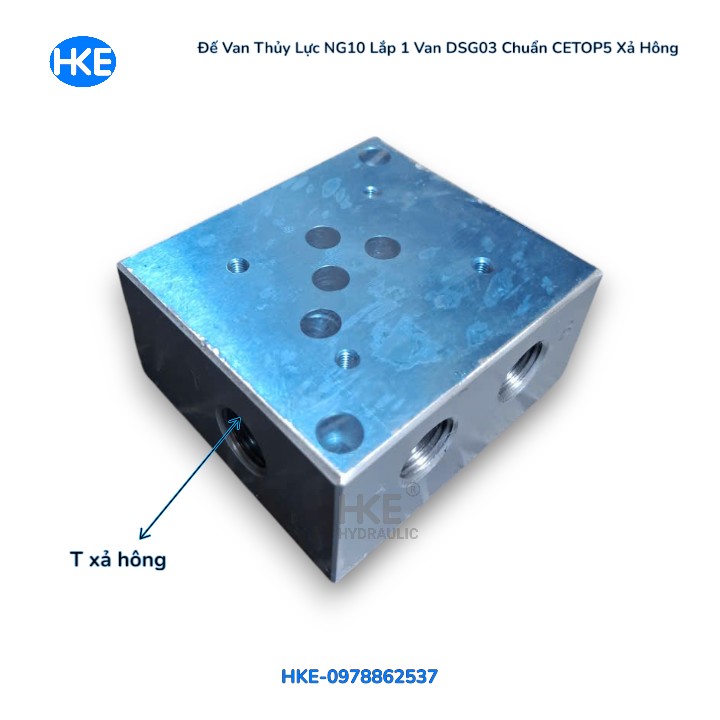 Manifold thủy lực NG10 xả hông ren PT1/2