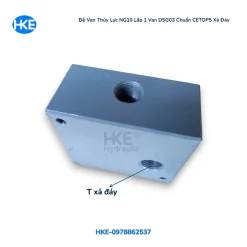 Đế van thủy lực NG10 lắp 1 van DSG03 chuẩn CETOP5 xả đáy