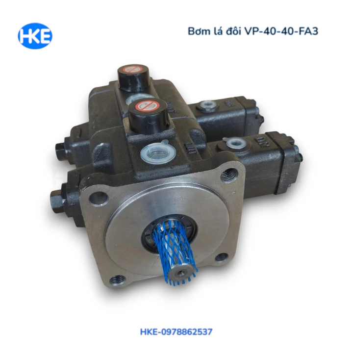 Bơm lá đôi VP-40-40-FA3 nhìn từ mặt bích và trục dẫn động