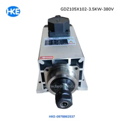 Động cơ trục chính CNC GDZ105X102-3.5 380V ảnh mặt trước và đầu kẹp ER20