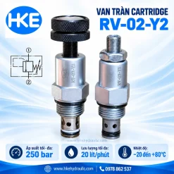 Van chỉnh áp cartridge RV-02-Y2 dùng giới hạn áp suất thủy lực