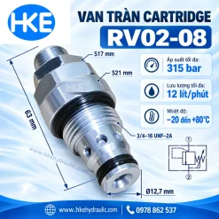Van chỉnh áp RV02-08 lắp khoang T4-1 (08-2)