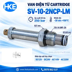 Van điện từ thủy lực SV-10-2NCP-LM với coil điện từ
