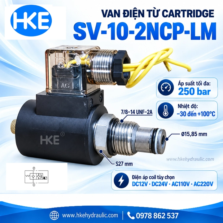 Van điện từ cartridge SV-10-2NCP-LM 2 cửa 2 vị trí