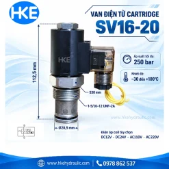 Van điện từ cartridge SV16-20 thường đóng chiều 2 sang 1