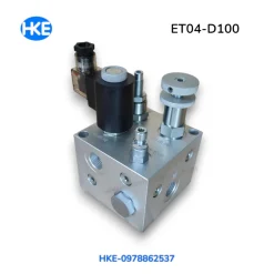 Van thủy lực bàn nâng ET04-D100, góc nhìn đầu cụm van