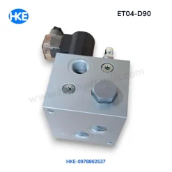 Van thủy lực bàn nâng ET04-D90, ảnh thực tế góc 2, cổng G1/2, lưu lượng tối đa 40 L/phút