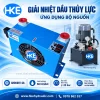 Giải nhiệt dầu AH0608T-CA minh họa ứng dụng trên bộ nguồn thủy lực
