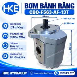 Bơm bánh răng CBQ-F563 AF-13T 63cc – bảng kích thước mẫu HKE