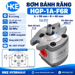 Bơm nhông thủy lực HGP-1A-F6R – bản vẽ kích thước lắp đặt