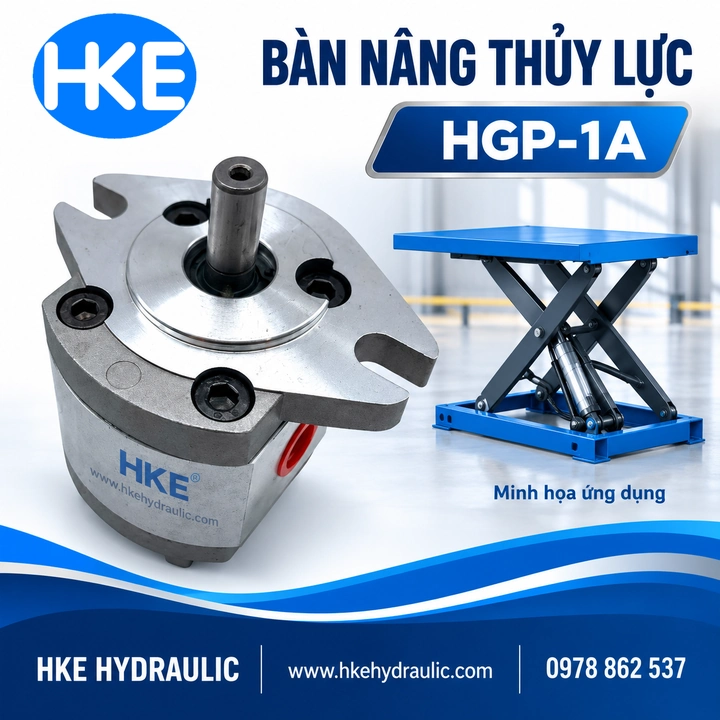 Bơm HGP-1A – minh họa ứng dụng bàn nâng