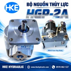 Minh họa bơm HGP-2A trong bộ nguồn thủy lực