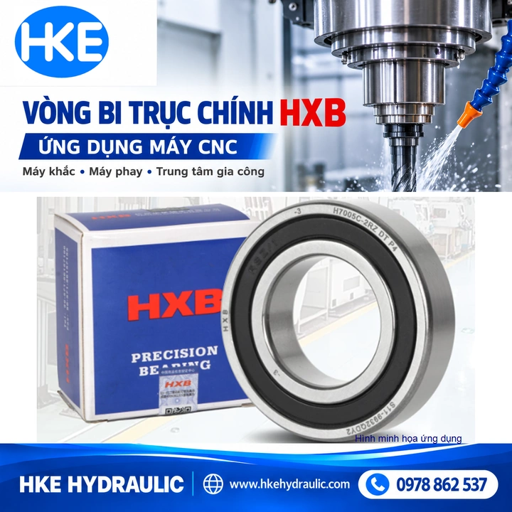 Minh họa ứng dụng vòng bi trục chính HXB trong máy CNC