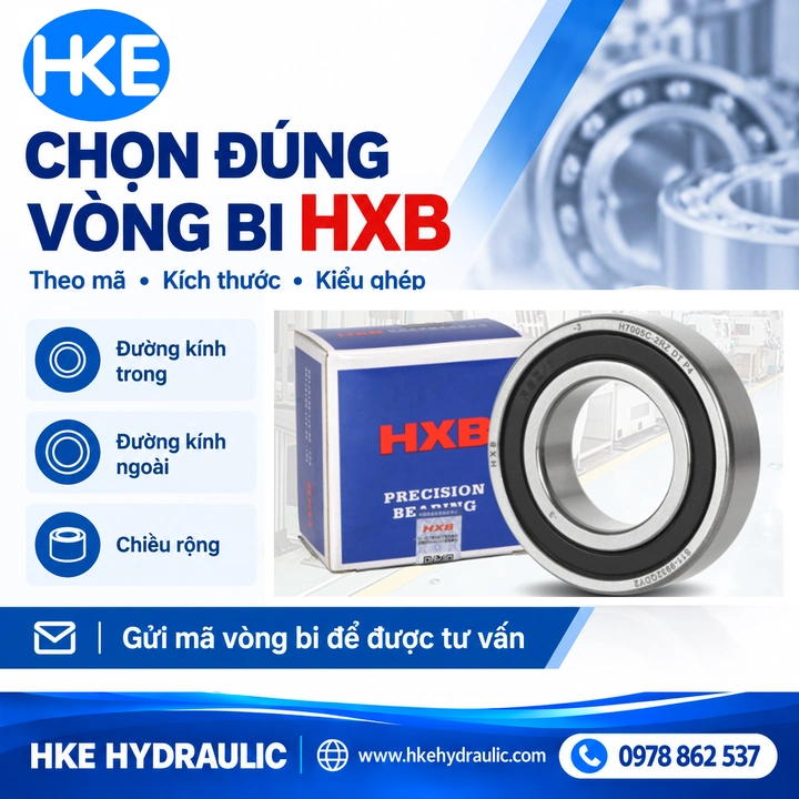 Chọn vòng bi HXB theo mã, kích thước và kiểu ghép