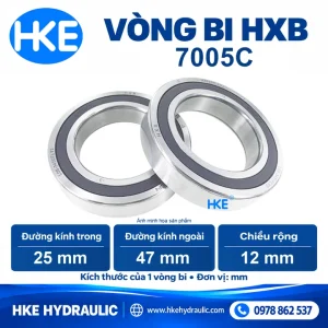 Vòng bi HXB H7005C-2RZ P4 kích thước 25 × 47 × 12 mm, bộ vòng bi ghép đôi