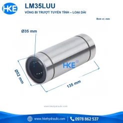 Kích thước vòng bi LM35LUU loại dài cho trục 35 mm