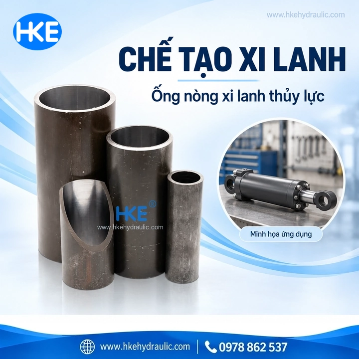 Ống nòng dùng chế tạo thân xi lanh thủy lực và minh họa ứng dụng