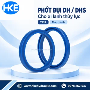Phốt bụi DH DHS màu xanh vật liệu TPU cho xi lanh thủy lực