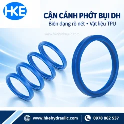 Cận cảnh biên dạng phốt bụi DH bằng TPU màu xanh